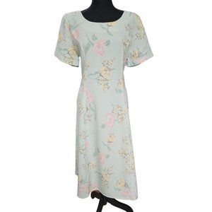 Kathie Lee Pastel Floral Summer Dress, Size 12